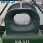 ISO 13713 Type A Casting Steel Deck Mounted Mooring Chock Ship Towing Equipment