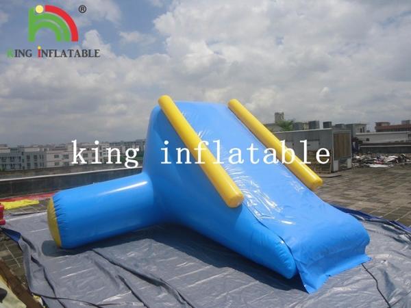 Buy cheap U / V Shape 0.9mm PVC Tarpaulin Inflatable Big Air Slide For Water Yelow / Blue from wholesalers