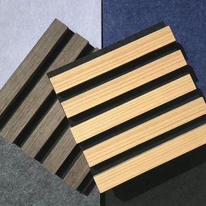 Wholesale Soundproof MDF Akupanel Wood Slatted Wall Acoustic Felt Panels from china suppliers