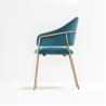 Buy cheap Round Big Comfy Accent Chairs , Blue Velvet Accent Chair Backrest Jazz Armchair from wholesalers