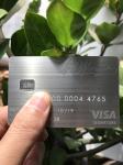 Custom 0.8mm Metal Bank Card With SLE4442 Contact Chip Magnetic Stripe