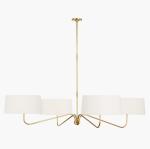 TOB 5350 Canto Grande Four Arm Chandelier Polished Nickel / Hand-Rubbed Antique
