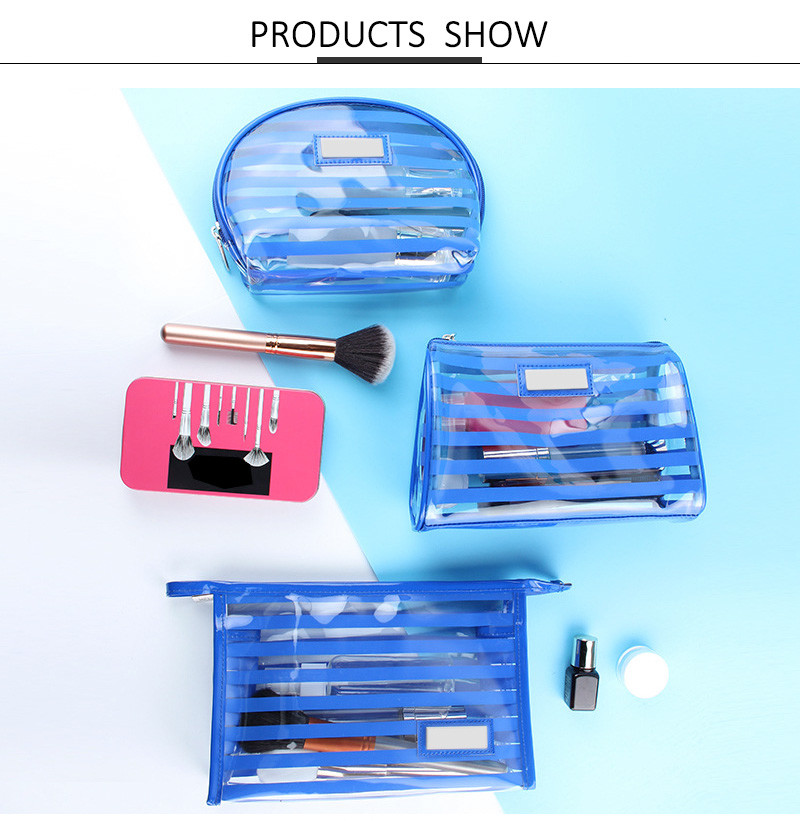 Custom Clear Toiletry Transparent Travel PVC Cosmetic Bag