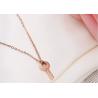 Buy cheap Stainless Steel Key Pendant Rose Gold Necklace Fashion Jewelry Necklace from wholesalers
