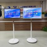 32 Inch Private Moving Standing Touch Screen Kiosk With Battery