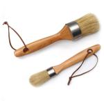 2PCS Chalk Paint Wax Brush Plated Ferrule For Furniture
