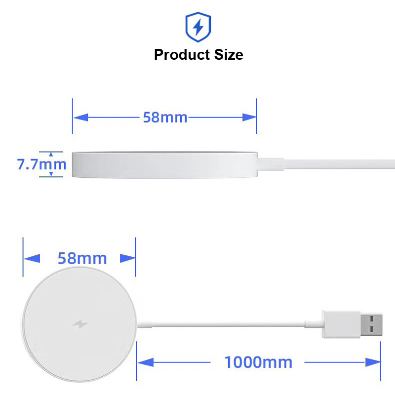 Type C Quick Wireless Charger With Cable Qi Enabled Charging Pad