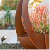 Buy cheap Decorative Large Corten Metal Blade Ball Flower Planters For Garden Landscape from wholesalers