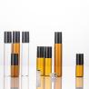Buy cheap 3 - 10ml Amber Roll On Perfume Bottles Essential Oil Glass Roller from wholesalers