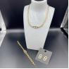 Buy cheap High Polish Newest Gold Color Stainless Steel Earring ,Necklace , Bracelet Sets For Lady from wholesalers