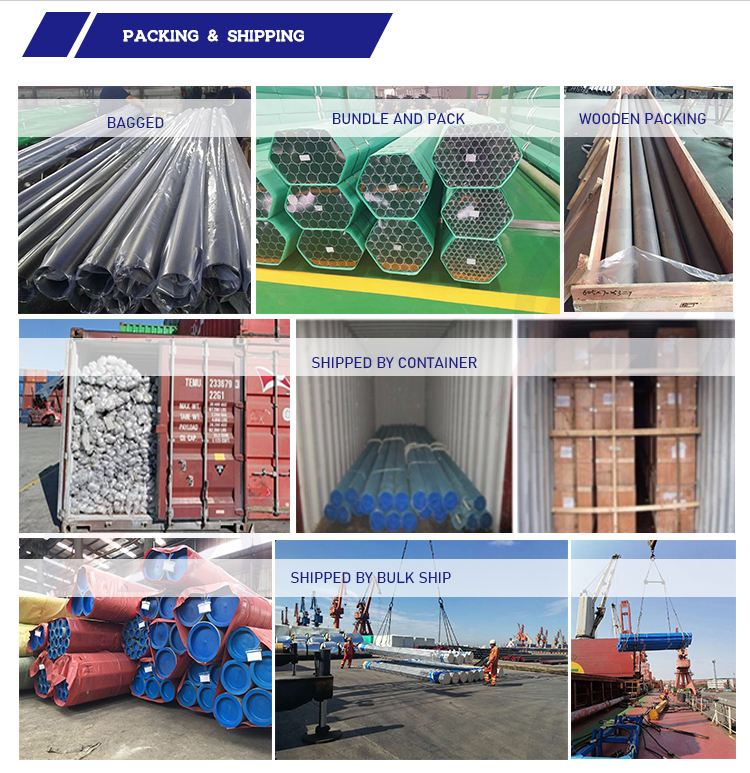Grade 200/300/400 series 301 304 316 410 BA 2B 8K stainless steel pipe with actual weight invoicing