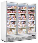 Supermarket Upright 4 Glass Door Frozen Food Freezer, Commercial Display Fridge