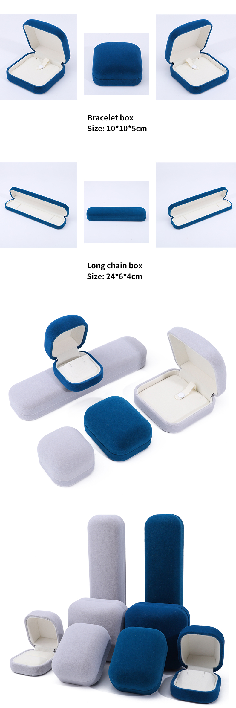 Hanhong Jewelry Package Custom Plastic Storage Box for Earrings Necklaces and Rings