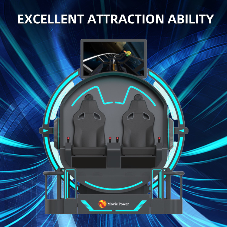 Smart Control VR 360 Flying Cinema 2 Seats 9D VR Roller Coaster Simulator