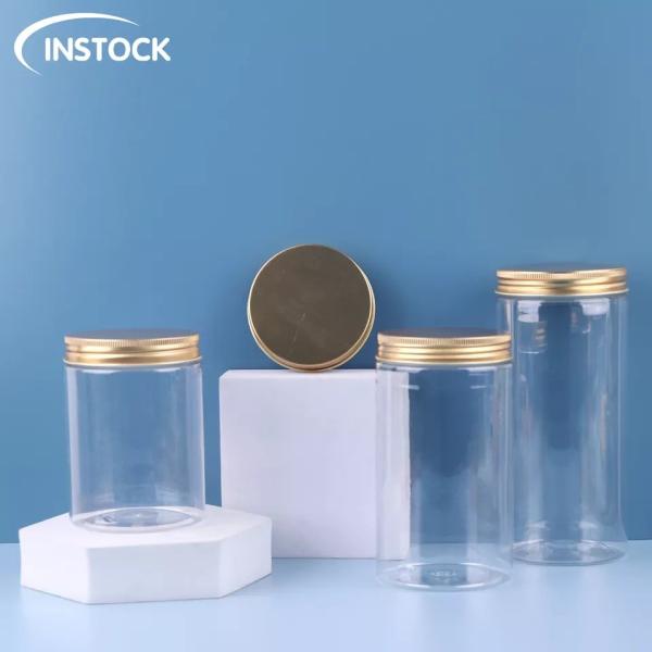 Buy cheap Custom Logo Cream PET Plastic Jar 2oz 4oz 8oz 16oz With 68 Caliber White Lids from wholesalers