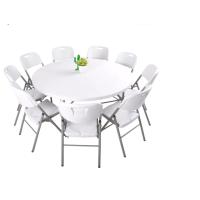 Buy cheap Half Round 10 Seater Folding Plastic Table And Chair For Outdoor product