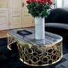Buy cheap 60cm Italian Style Coffee Table 0.65m Titanium Steel Frame from wholesalers
