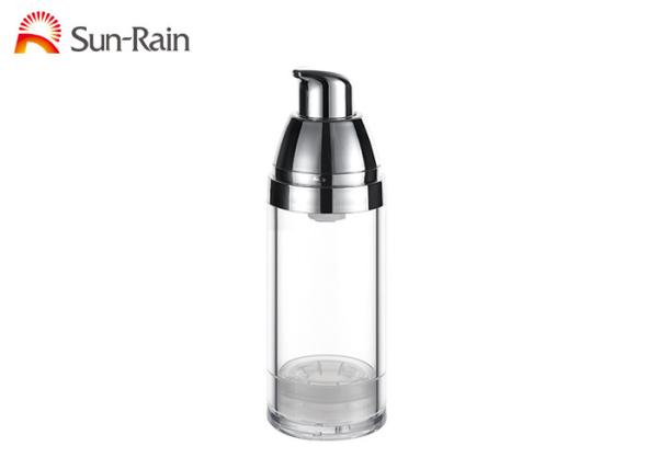 Buy cheap Clear Airless Pump Bottle Cosmetic Face Cream Containers 30ml 50ml Capacity from wholesalers