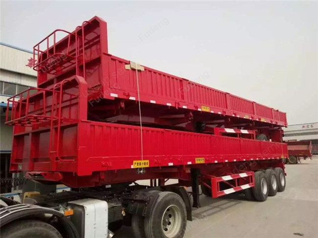 Stake Cargo Trailer And 3 Axles Side Wall Semi Trailer For Transport Bulk Cargo