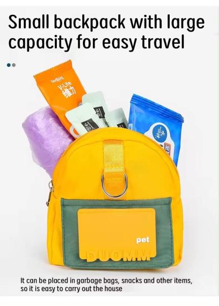 Buy cheap Colorful Pet Dog Harness Backpack Cute Cartoon Adjustable With Traction Rope from wholesalers