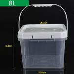1L-10L Round Custom Printed Candy Cookie Clear Plastic Bucket With Leak Proof