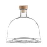 Sealing Type Thick Bottom Flat Whisky Bottles for Cosmetics Industry Glass