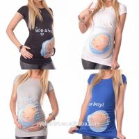 Buy cheap Screen Printed Funny Womens Maternity Clothes Breastfeeding T Shirts Summer product