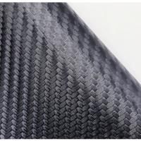 Buy cheap Flame Retardant Black PVC Leather 0.6mm Carbon Fiber Embossed Leather product