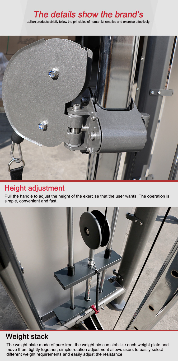 430kg Heavy Duty Gym Equipment Adjustable Dual Cable Crossover Price Machine