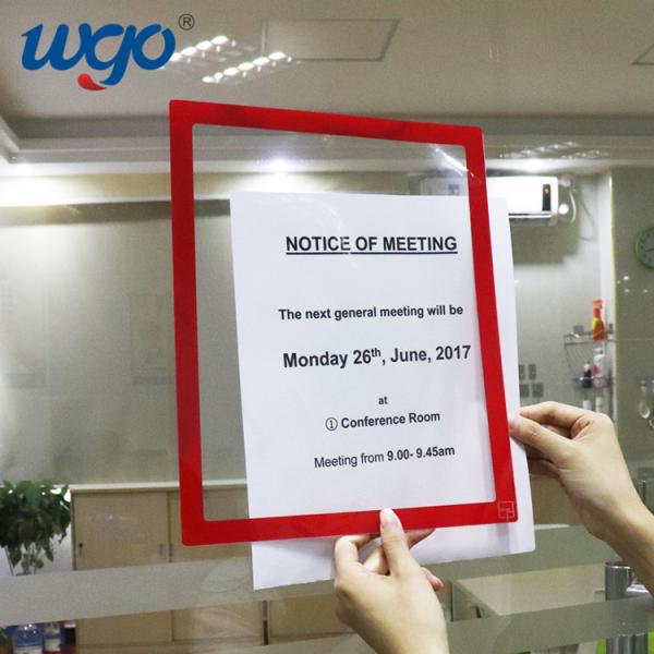 Buy cheap Signs Display Frame A Wall Self Adhesive Mounting Signs Display Frames Document Pocket from wholesalers