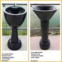 Buy cheap Natural Stone Round Bowl Pedestal Sink for Bathroom product