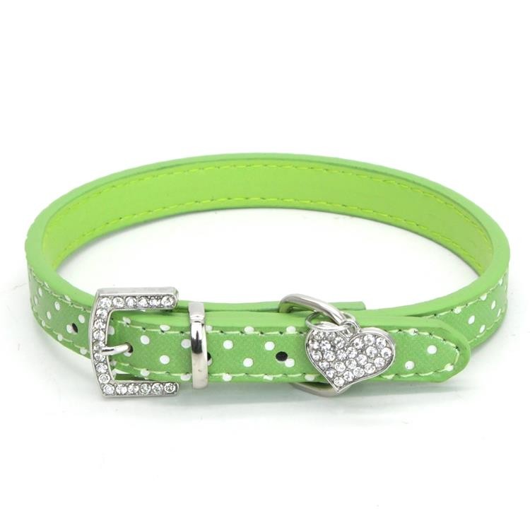 Fashion Dog Collars And Leashes Leather PU Material Customized Color 22g - 48g Weight