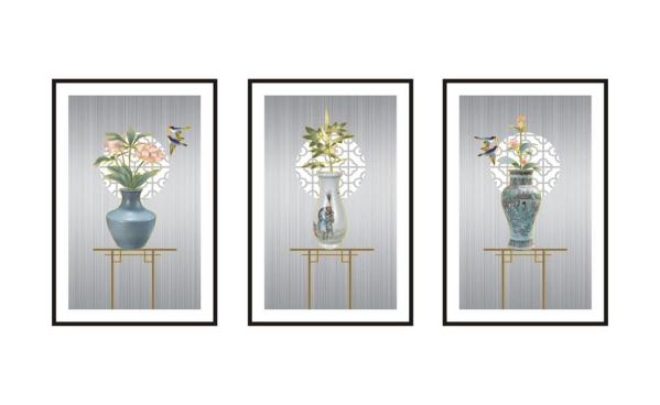 Buy cheap Engraved SS Metal Frame Art Background Hanging Paintings from wholesalers