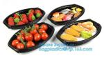 Food container tray,Black 5 Compartment Food Packaging Blister Plastic Fruit