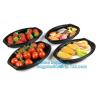 Buy cheap Food container tray,Black 5 Compartment Food Packaging Blister Plastic Fruit Tray,blister plastic microwave food ovenabl from wholesalers
