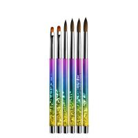 Buy cheap Triangular Kolinsky Nail Brushes Aluminum Handle Nail Art Tool product