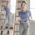 Wear resistant Women'S Athletic Clothing 230g Elastic Waist Jogger Pants
