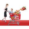 Buy cheap 90L-3 supermarket shopping trolley , supermarket shopping cart with TPR wheels from wholesalers
