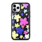 Floral Pattern Card Pocket Phone Case Kickstand Makeup Mobile Cover For Iphone