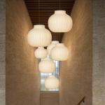 Modern Chinese Style Silk Led Ceiling Chandelier For Living Room Bedroom paper