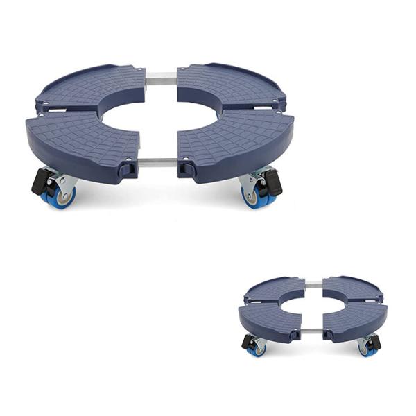 Round Shape Size Adjustable Lockable Moving Plant Stands With Wheels Factory