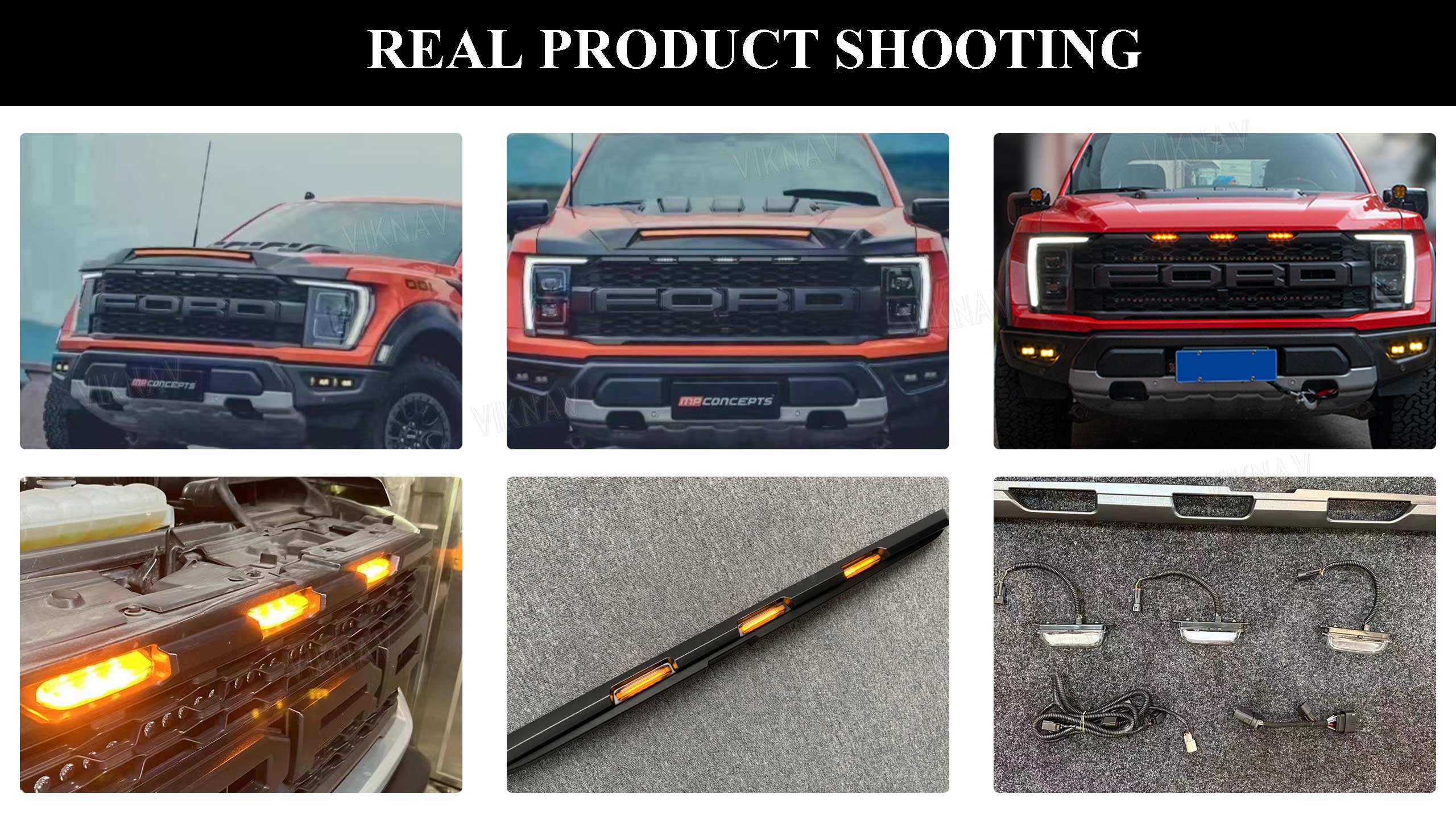 VIiknav for 22-23 Raptor Ford F150 grille lights LED grille decorative lights, daytime running light