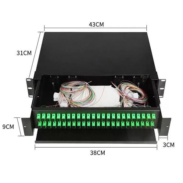 FTTH 96 Port Metal 19 Inch Fiber Optic Terminal Box