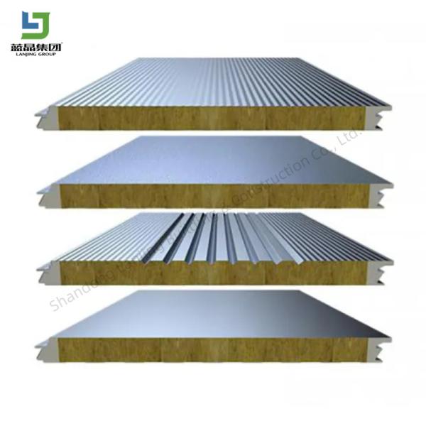 Buy cheap Rock Wool Metal Sandwich Panel For Wall Roof Steel Structure Industrial Building from wholesalers