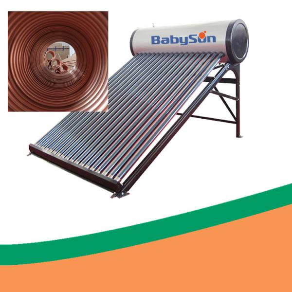 Buy cheap INMETRO 200 Ltr Copper Coil Solar Water Heater For Slope Roof from wholesalers