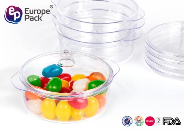 Buy cheap PS Disposable Dessert Dishes Small Plastic Dessert Containers With Lids from wholesalers