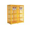 Buy cheap 8 Shelves Compressed Gas Cylinder Storage Cabinets With 2 Warning Label 72 Inch from wholesalers