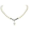 Buy cheap Pearl necklace natural freshwater 8-9 mm nearly round silver pendant from wholesalers