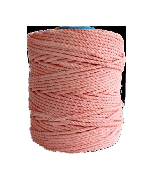 3 Strands Macrame Cord Cotton 5mm Natural Rope Twine for DIY Projects Length 0
