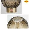 Buy cheap Sprayed Lantern Shaped Leaf Textured Glass Vase Hand Blown from wholesalers